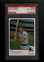 1973 Topps #565 Jim Hickman PSA 8 NM-MT CHICAGO CUBS